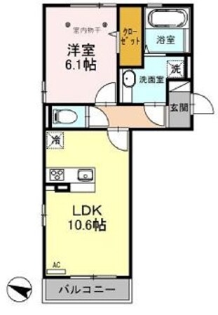ロイジェントパークス草加手代 Bの物件間取画像
